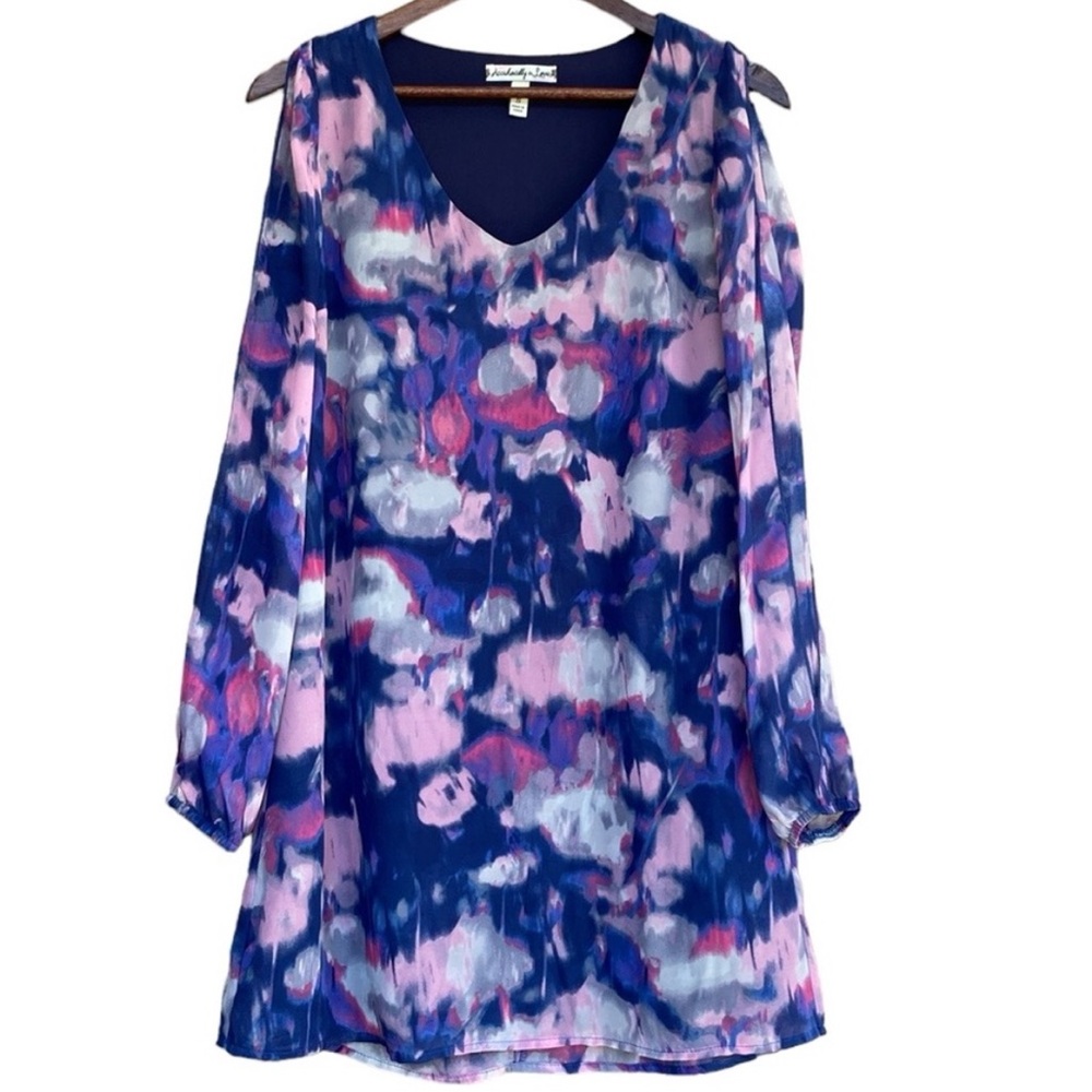 ACCIDENTALLY in LOVE lined colorful shift dress Size M
